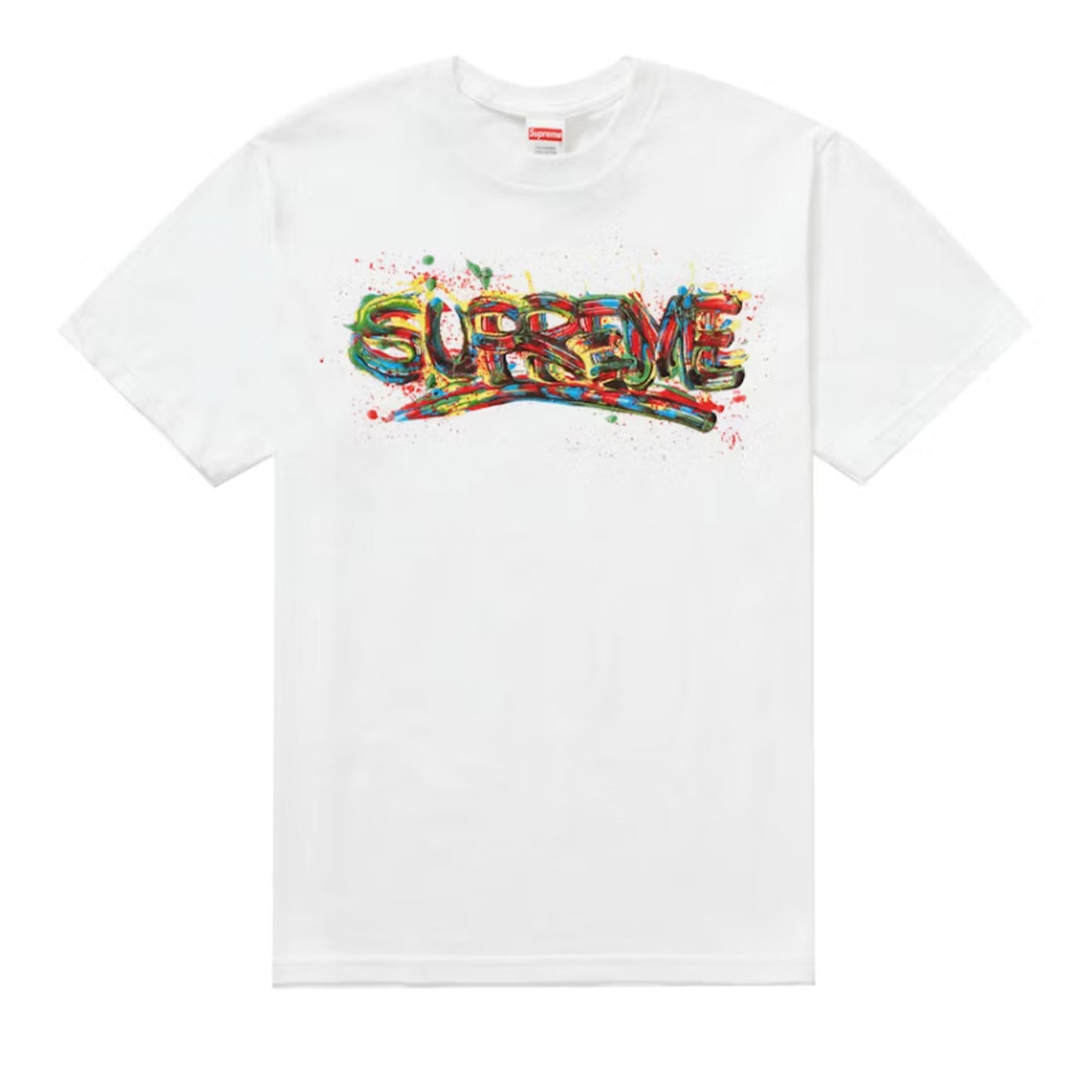Supreme Paint Logo Tee White [USED] - M (Used)