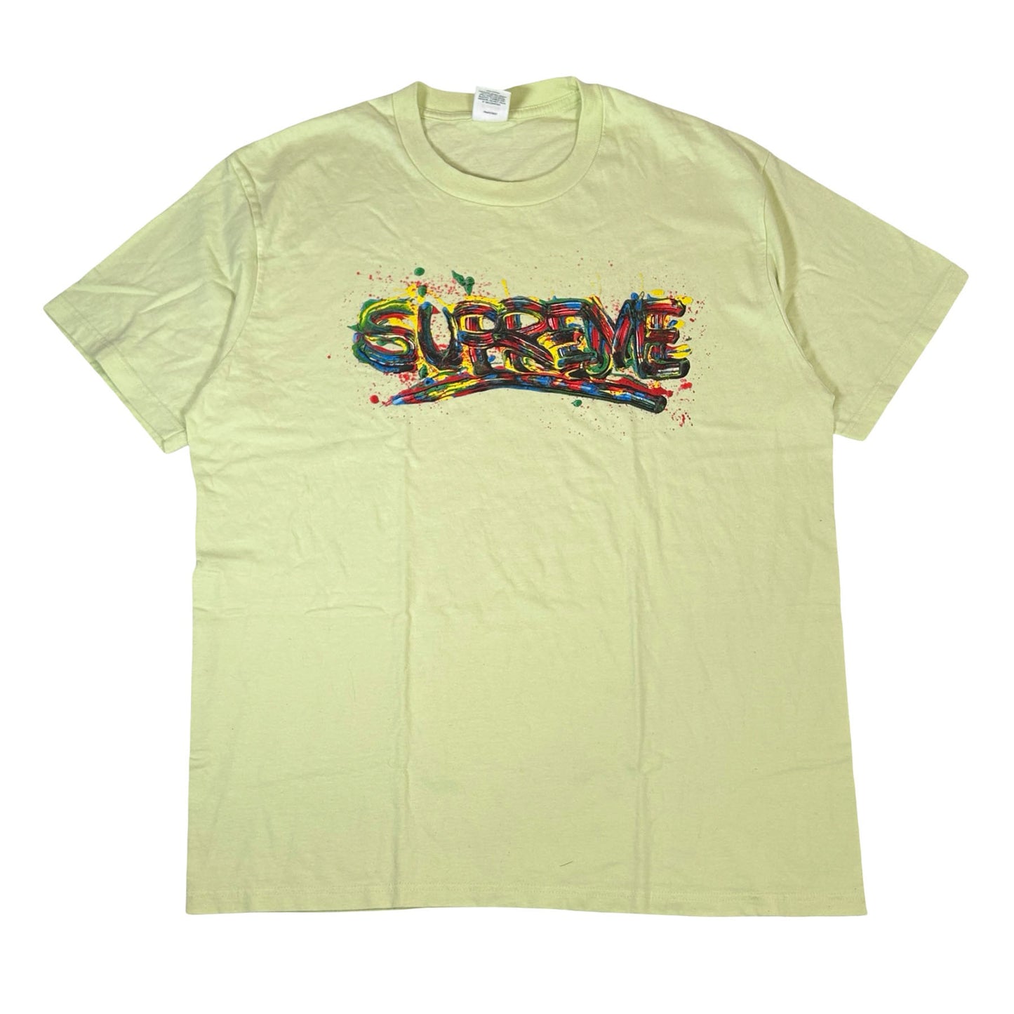 Supreme Paint Logo Tee Pale Mint [USED] - L (Used)