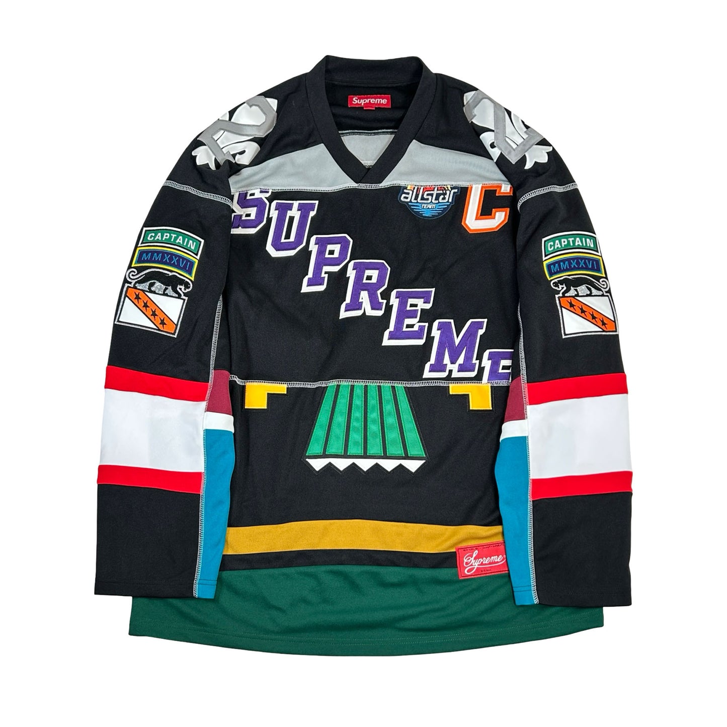 Supreme Paneled Hockey Jersey Black [USED] - L (Used)