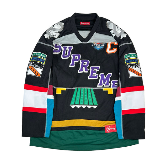 Supreme Paneled Hockey Jersey Black [USED] - L (Used)