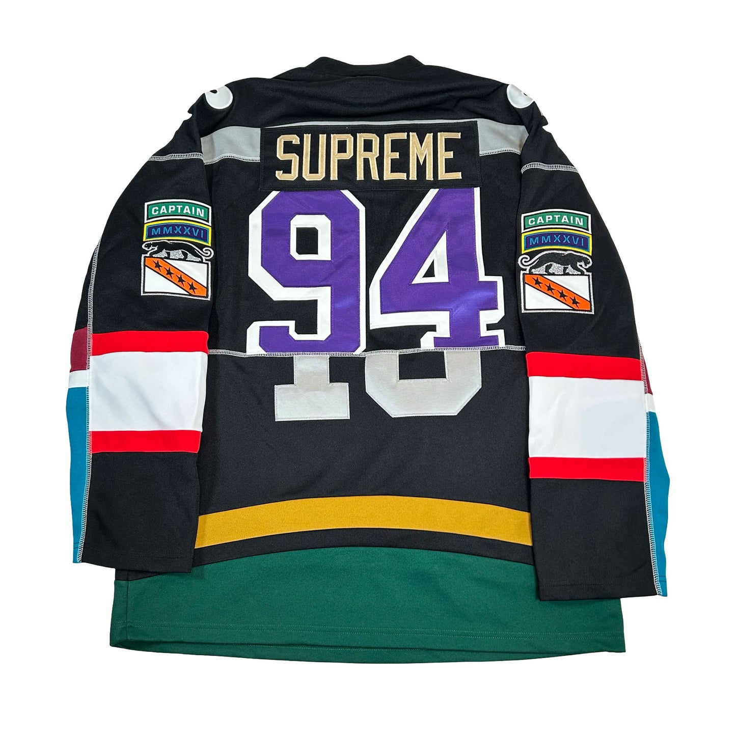 Supreme Paneled Hockey Jersey Black [USED] - L (Used)