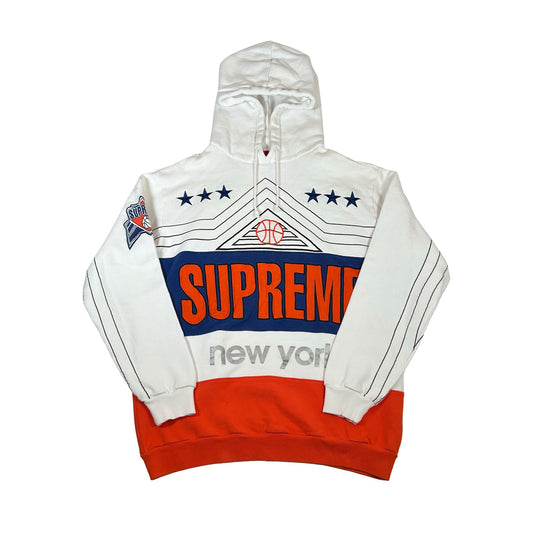 Supreme Patrick Ewing Hoodie White Orange FW03 [USED] - XL (Used)