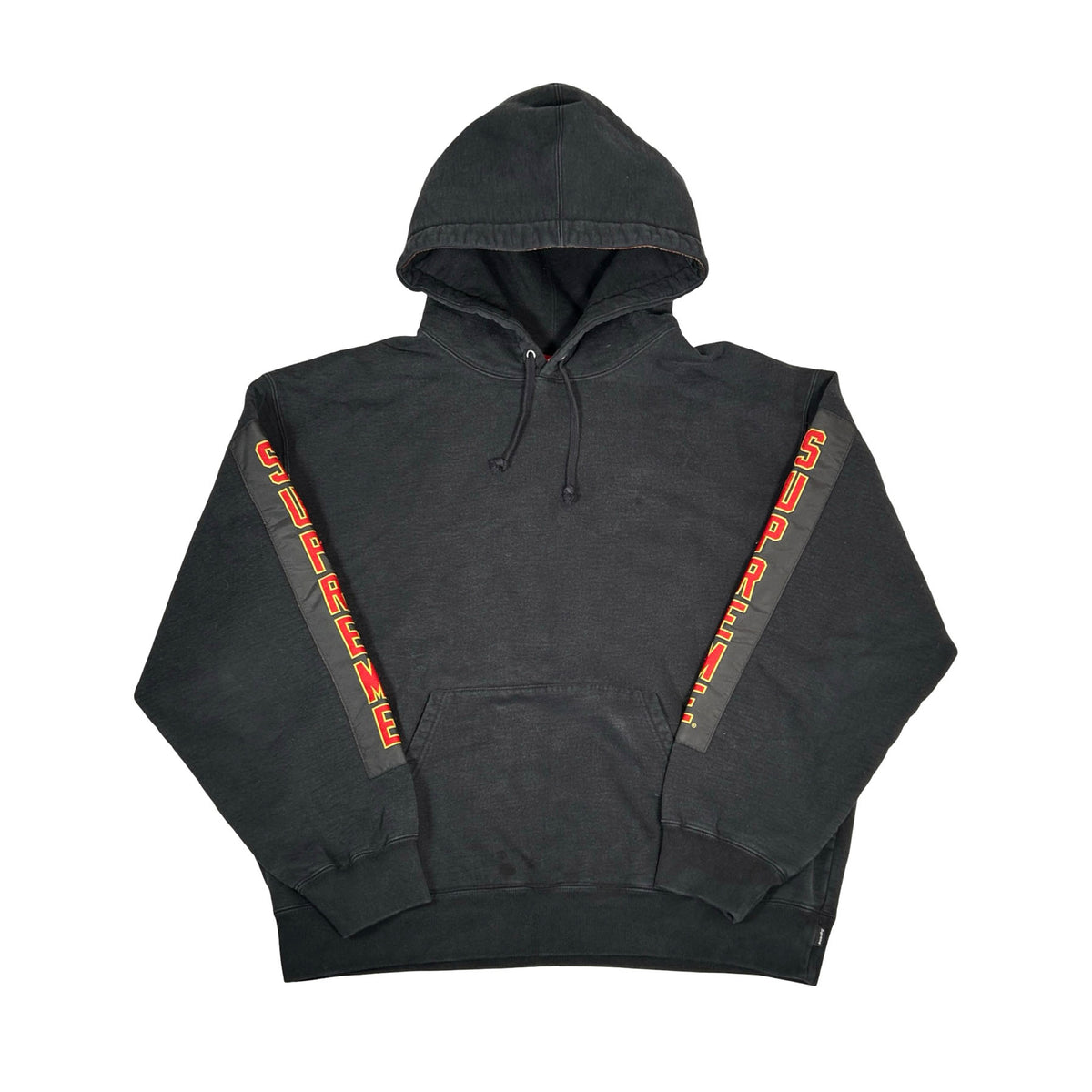 Supreme Woven Patches Hooded Sweatshirt Black [USED] - L (Used)