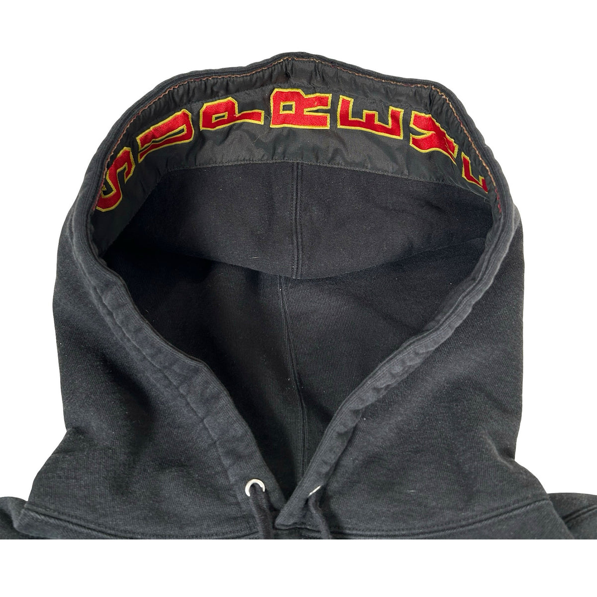 Supreme Woven Patches Hooded Sweatshirt Black [USED] - L (Used)