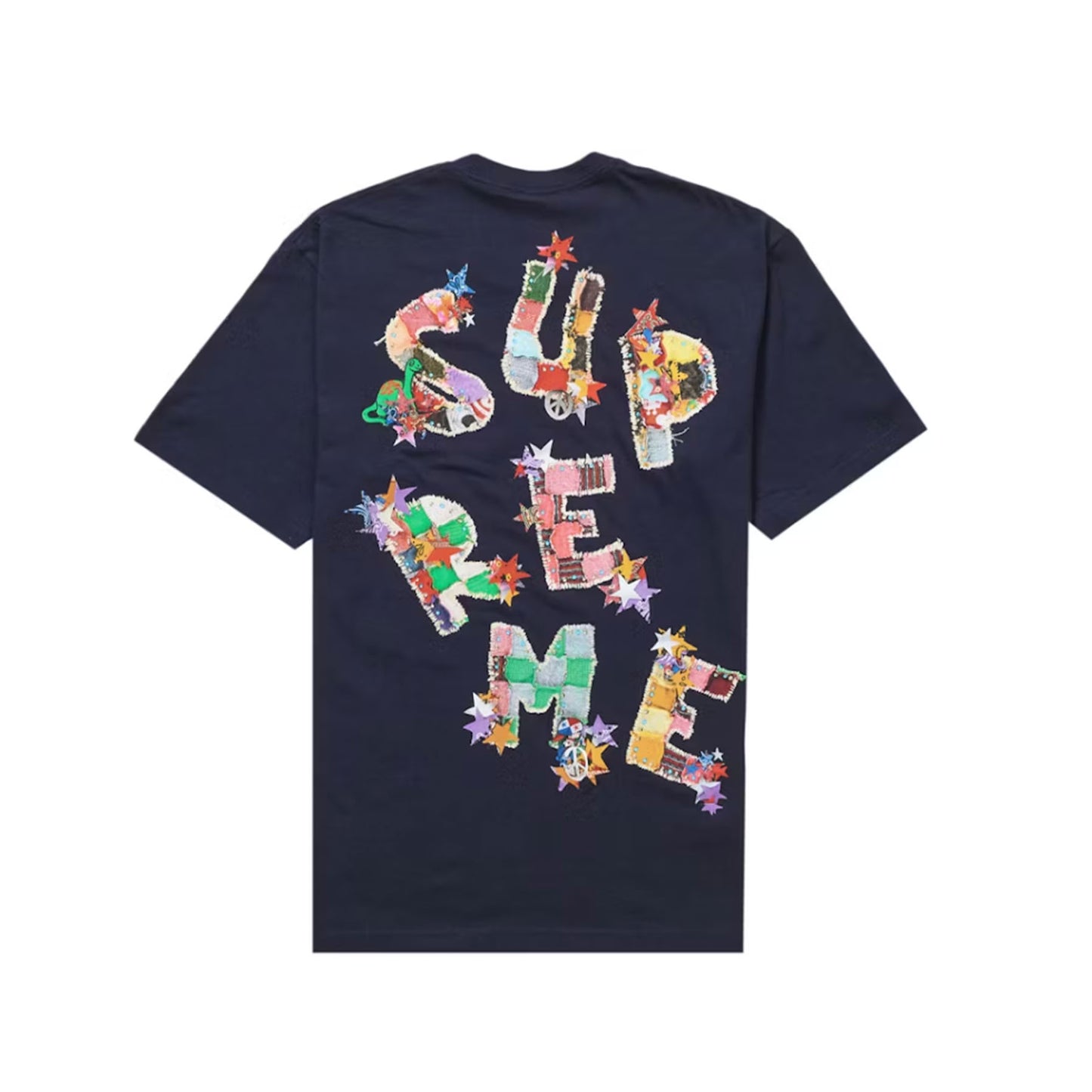 Supreme Patchwork Tee Navy [USED] - XL (Used)