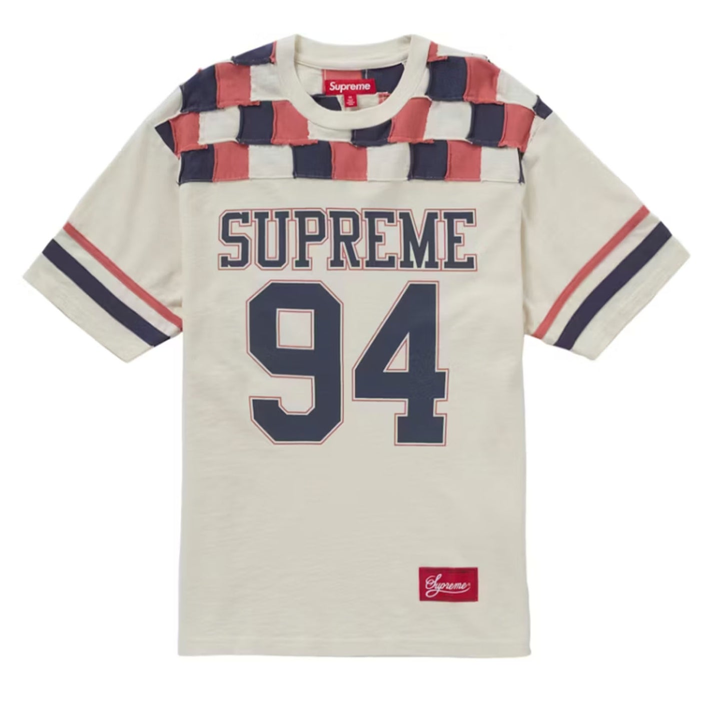 Supreme Patchwork Yoke Football Top Stone [USED] - L (Used)