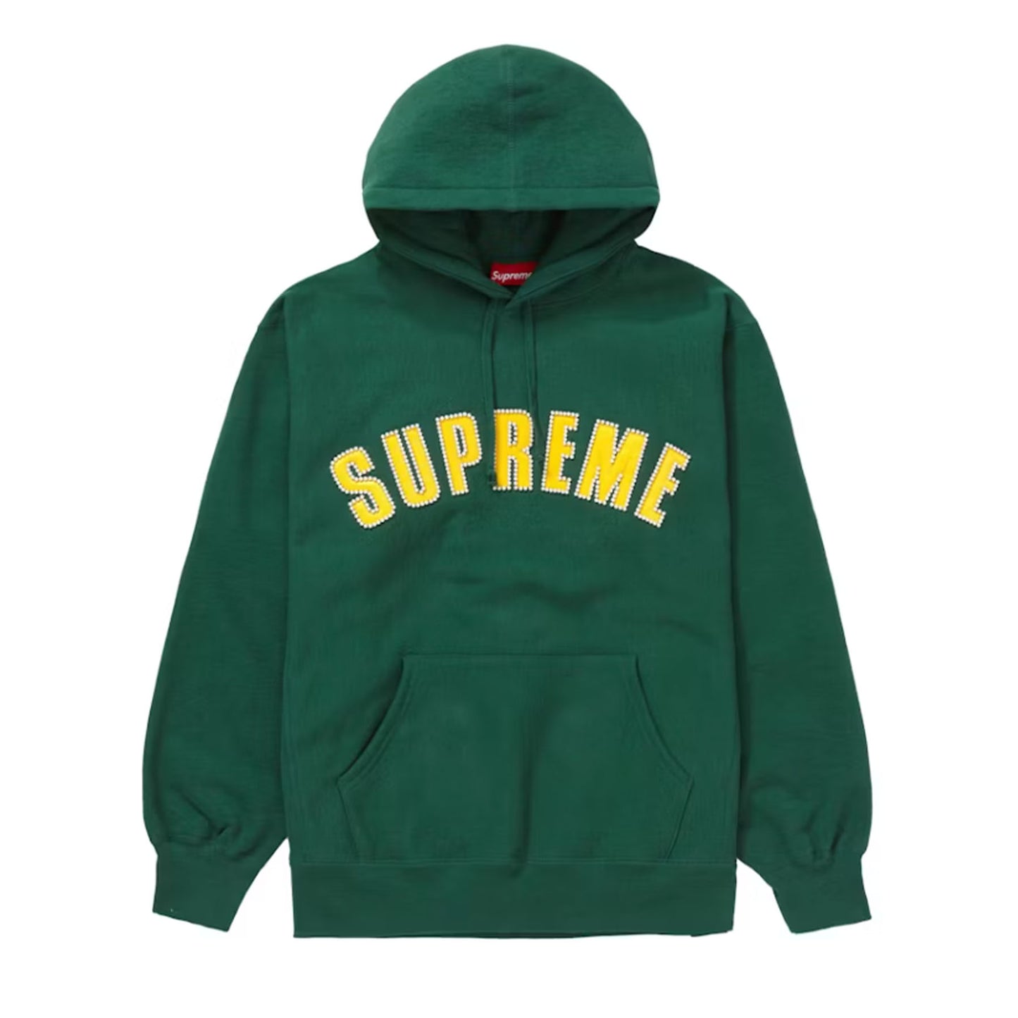 Supreme Pearl Logo Hooded Sweatshirt Dark Green [USED] - S (Used)