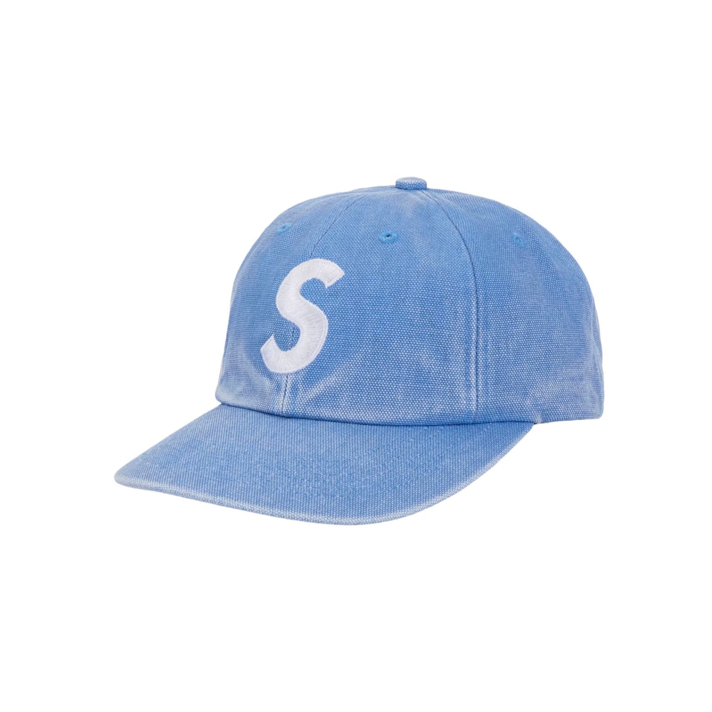 Supreme Pigment Coated S Logo 6-Panel Cap (SS26) Light Blue