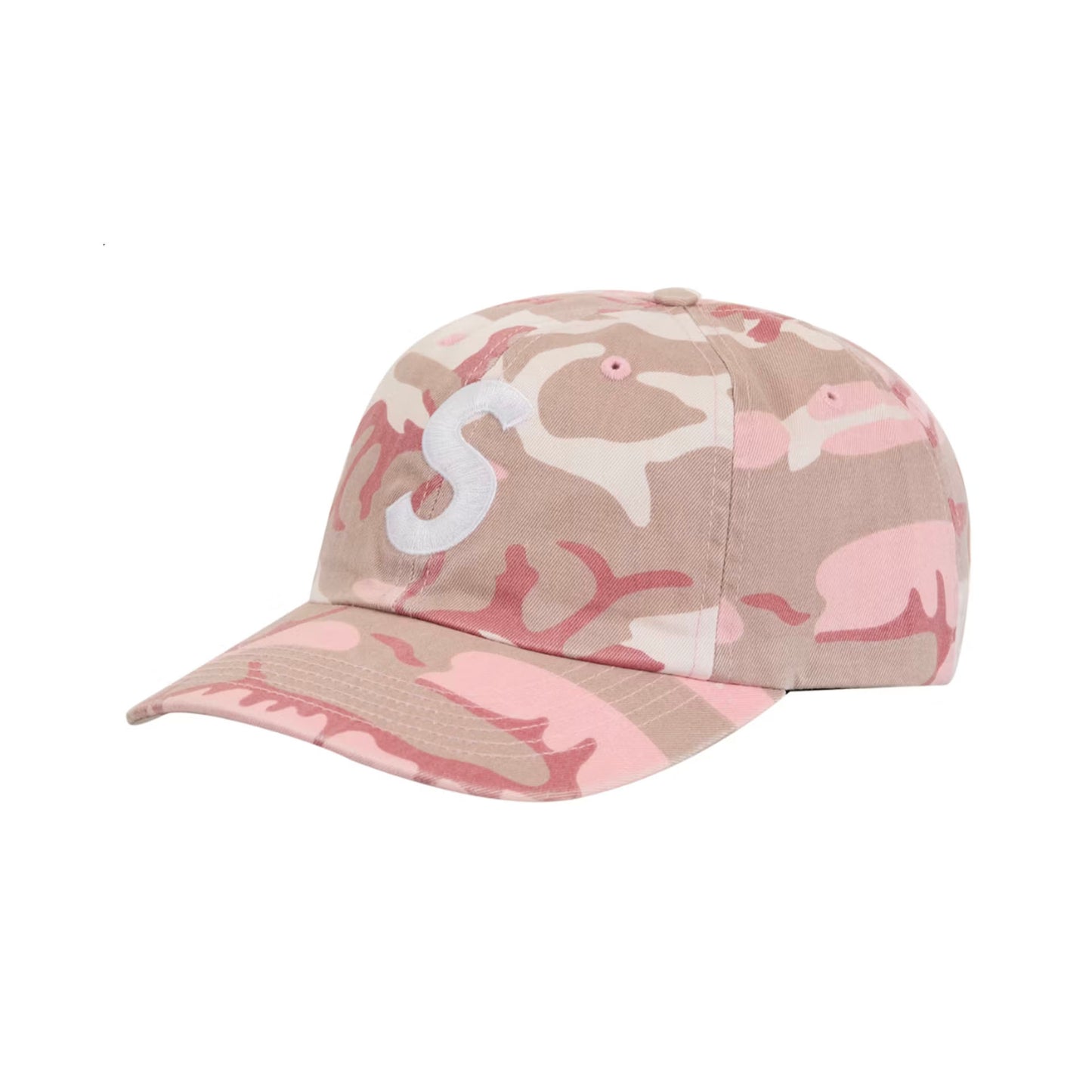 Supreme Pigment Coated S Logo 6-Panel Pink Camo