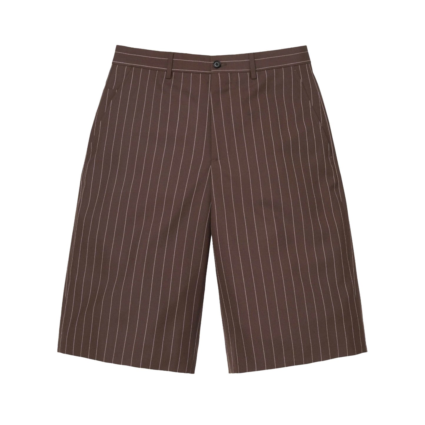 Supreme Pinstripe Wool Trouser Short Brown