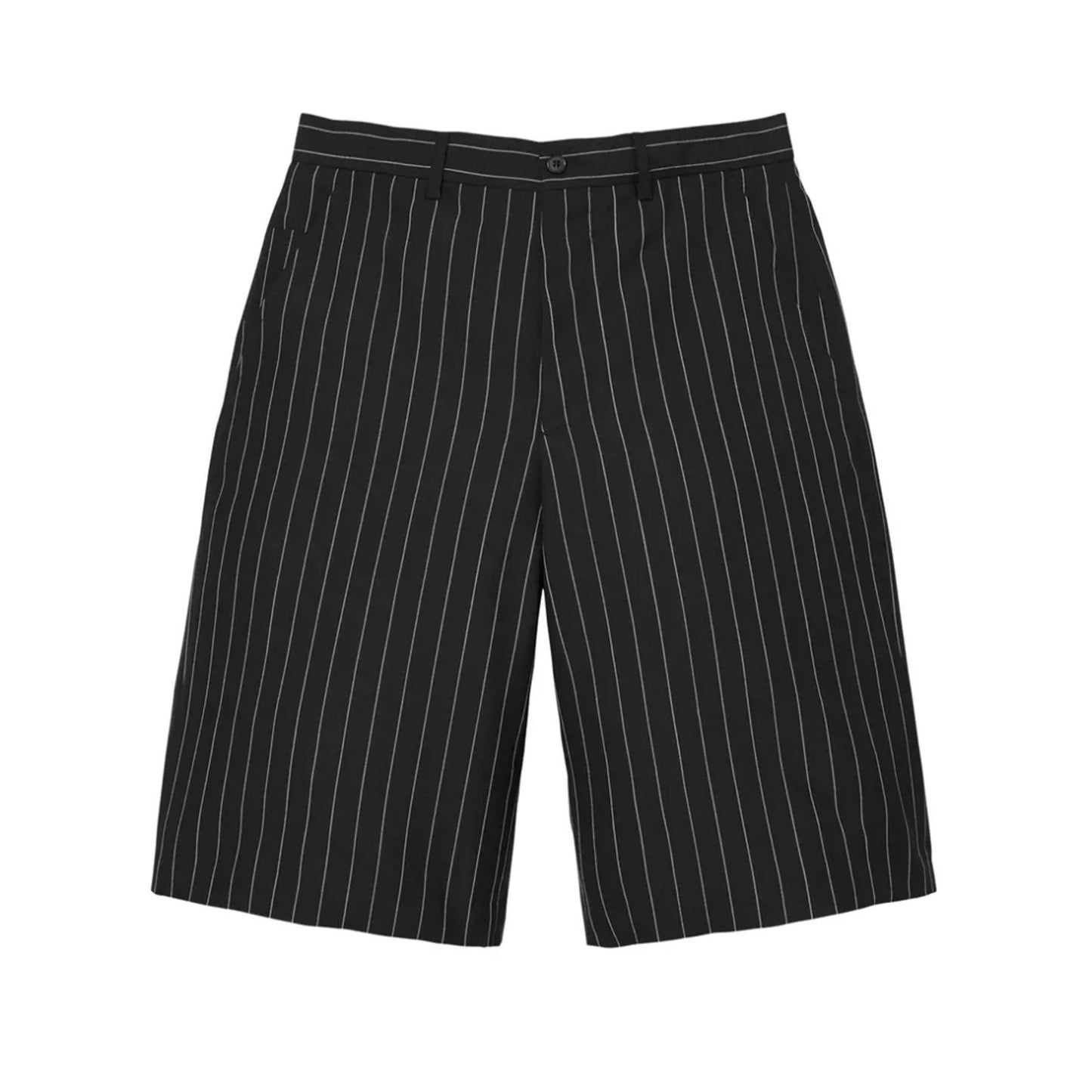 Supreme Pinstripe Wool Trouser Short Black