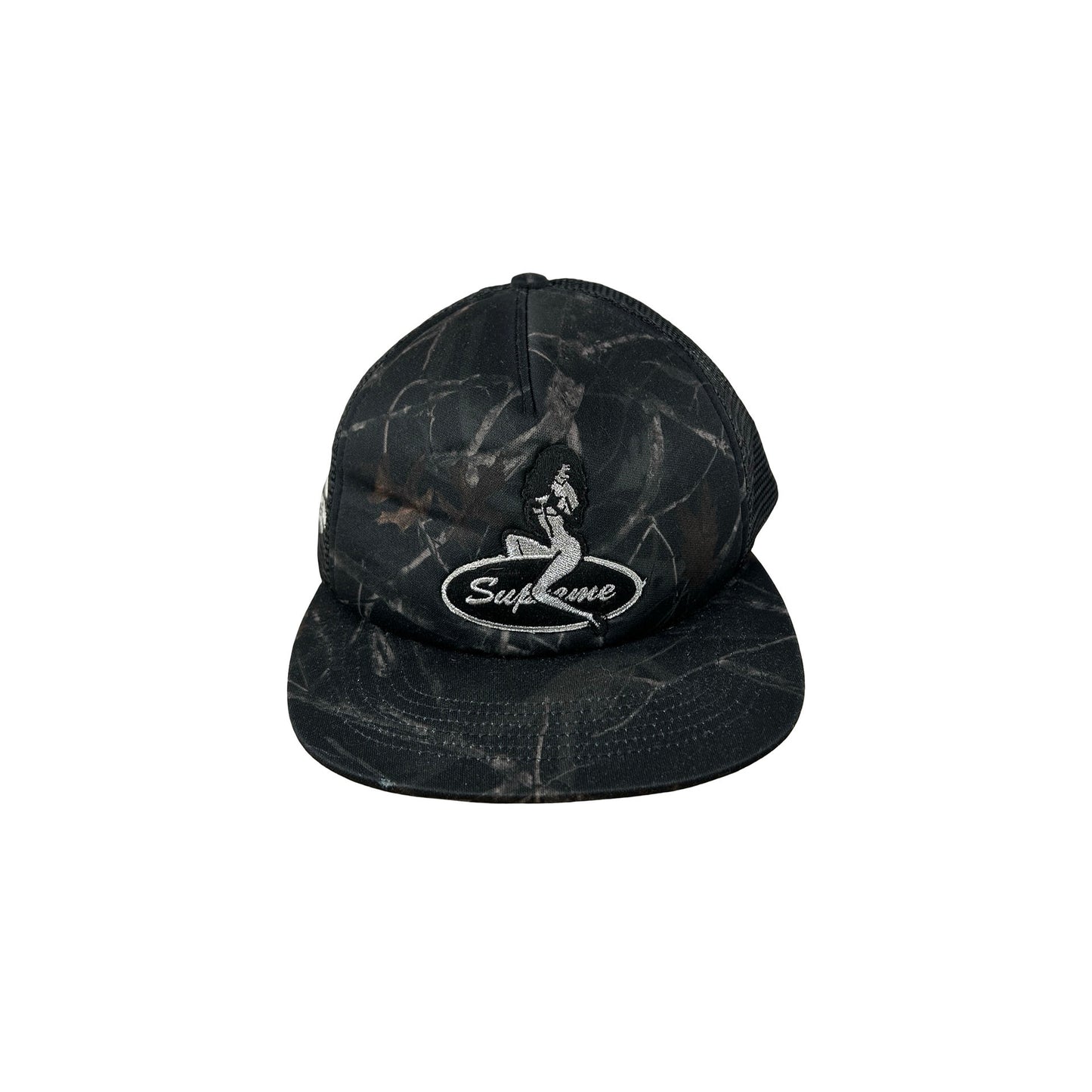 Supreme Pinup Mesh Back 5-Panel Black Camo [USED]