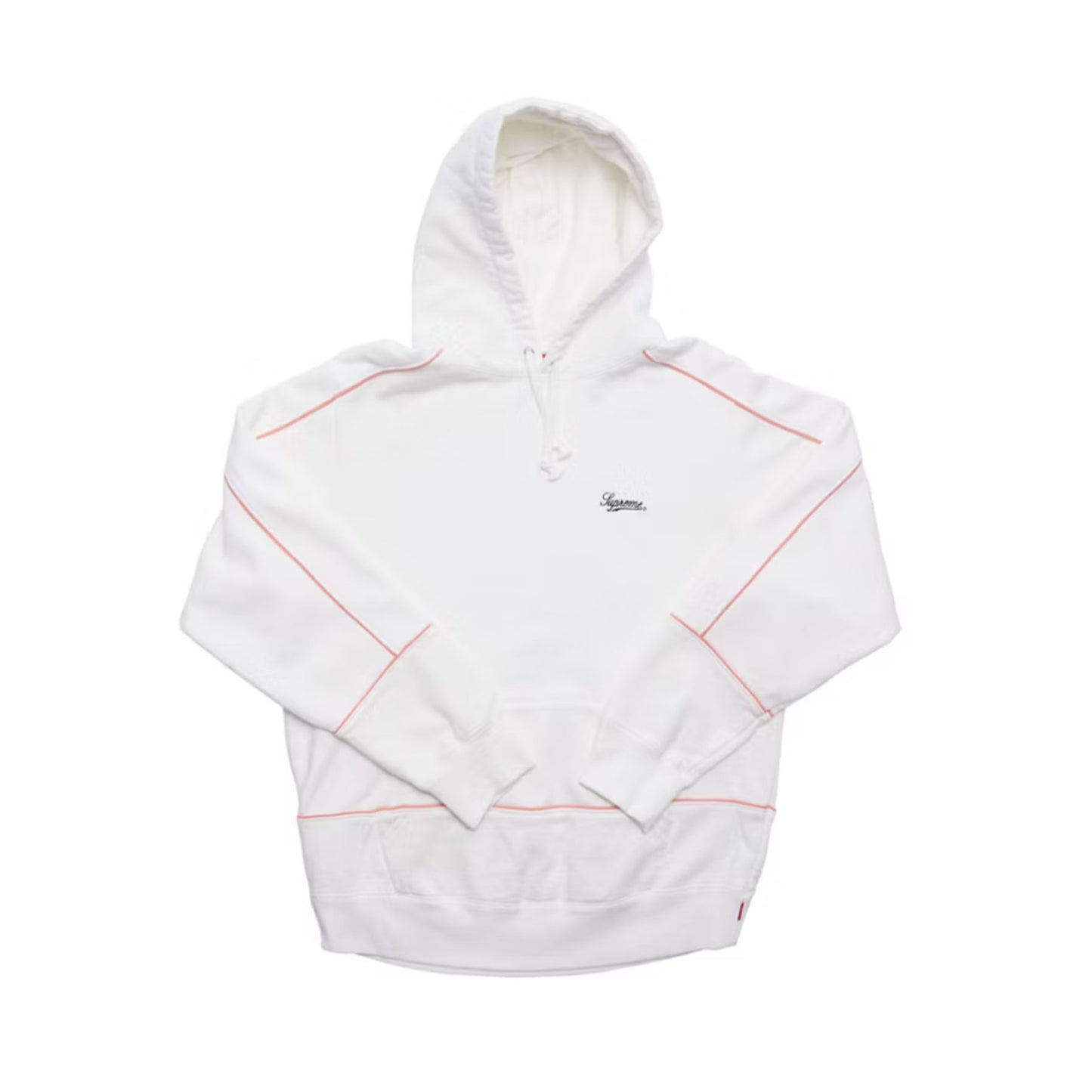 Supreme Piping Hooded Sweatshirt White [USED] - M (Used)