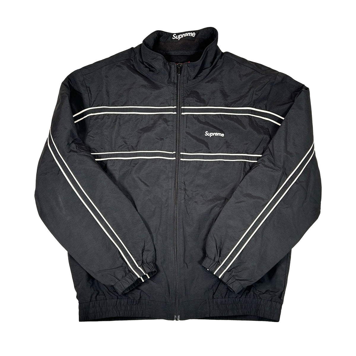 Supreme Piping Track Jacket Black [USED] - L (Used)