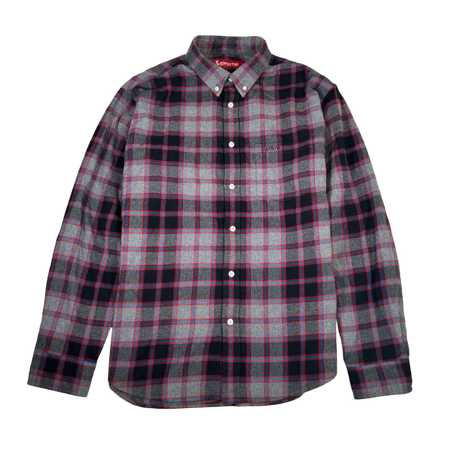 Supreme Plaid Flannel Shirt (FW25) Black [USED] - M (Used)