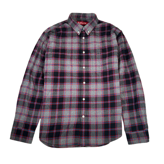 Supreme Plaid Flannel Shirt (FW25) Black [USED] - M (Used)