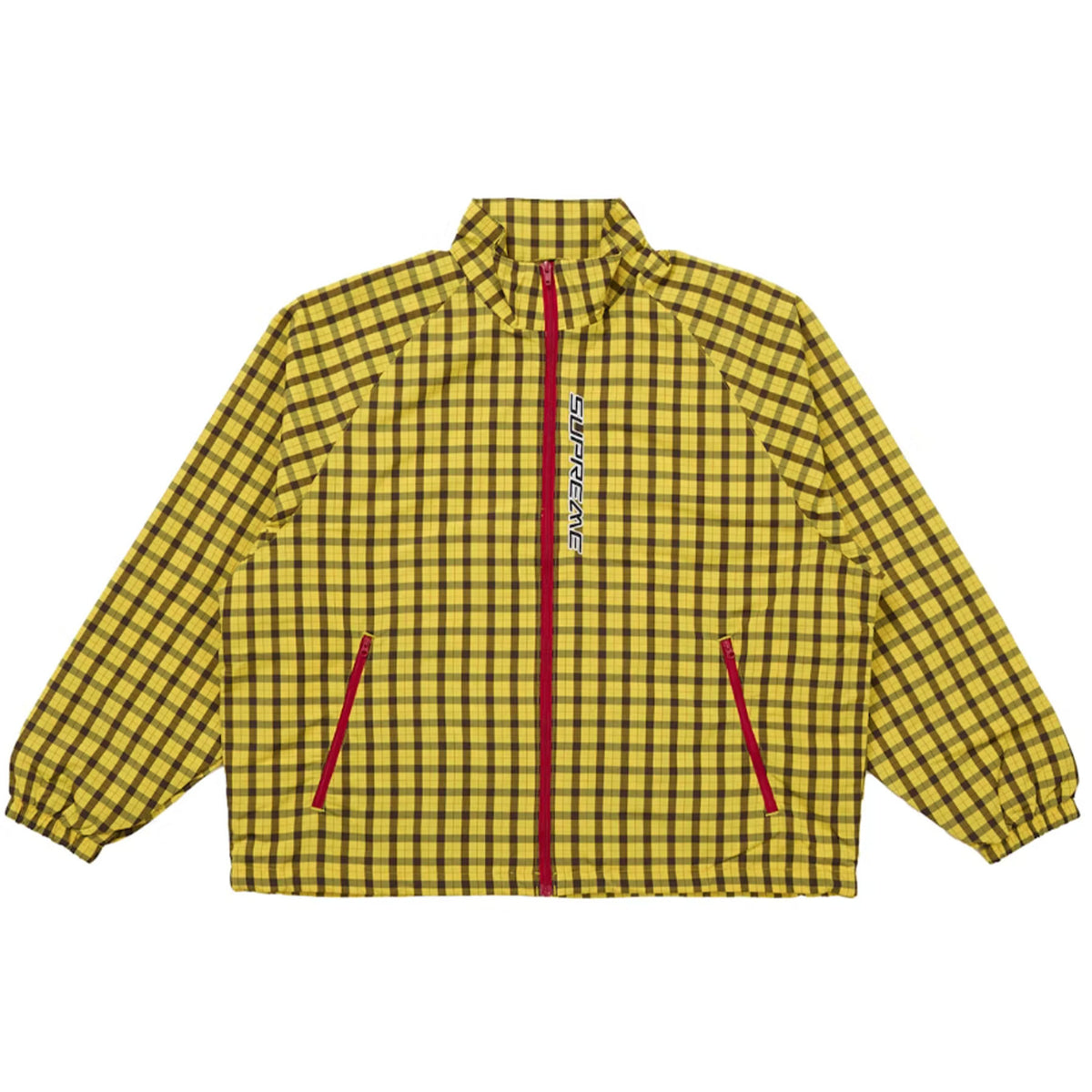 Supreme Plaid Track Jacket Yellow