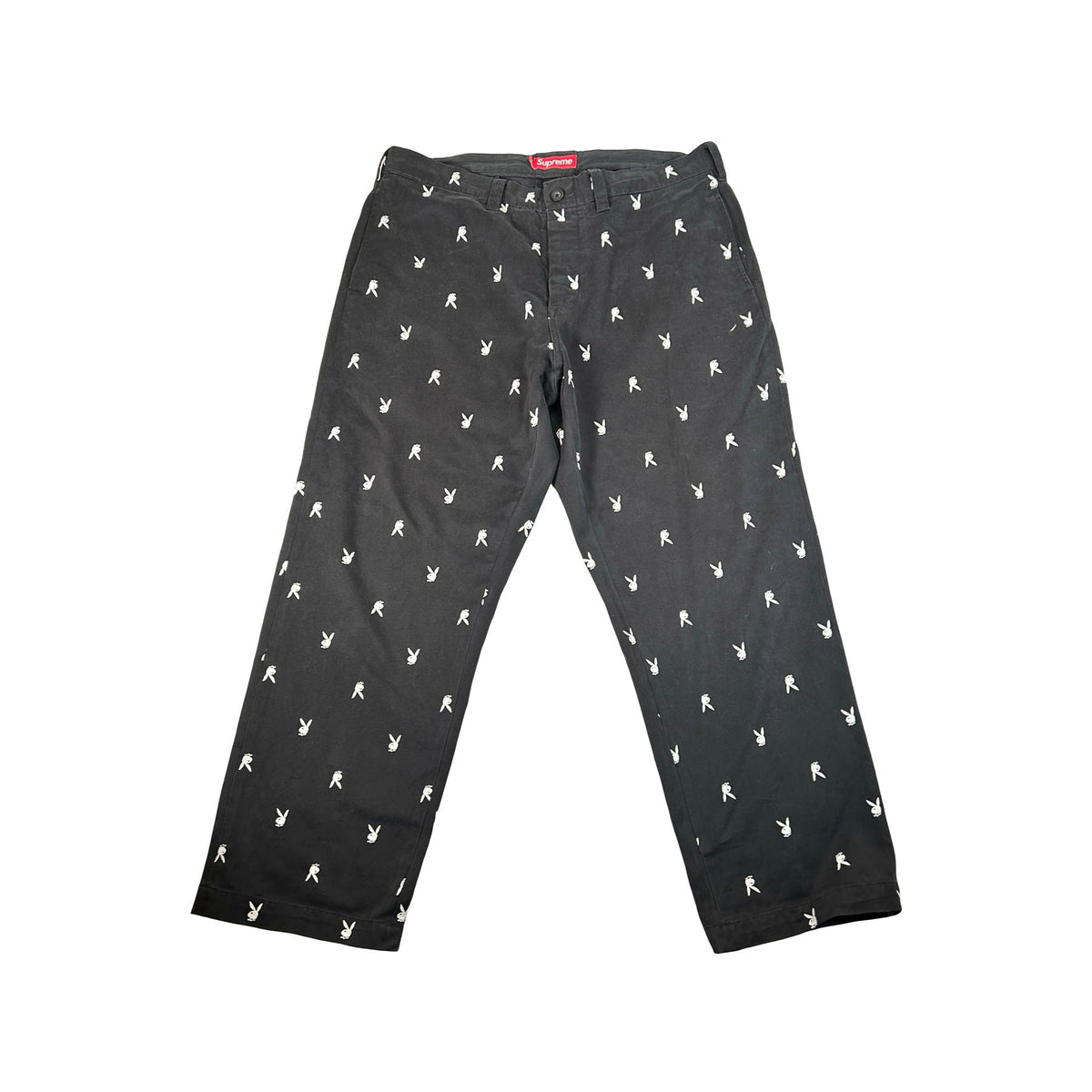 Supreme Chino Pant (SS26) Black Playboy [USED] - 34 (Used)