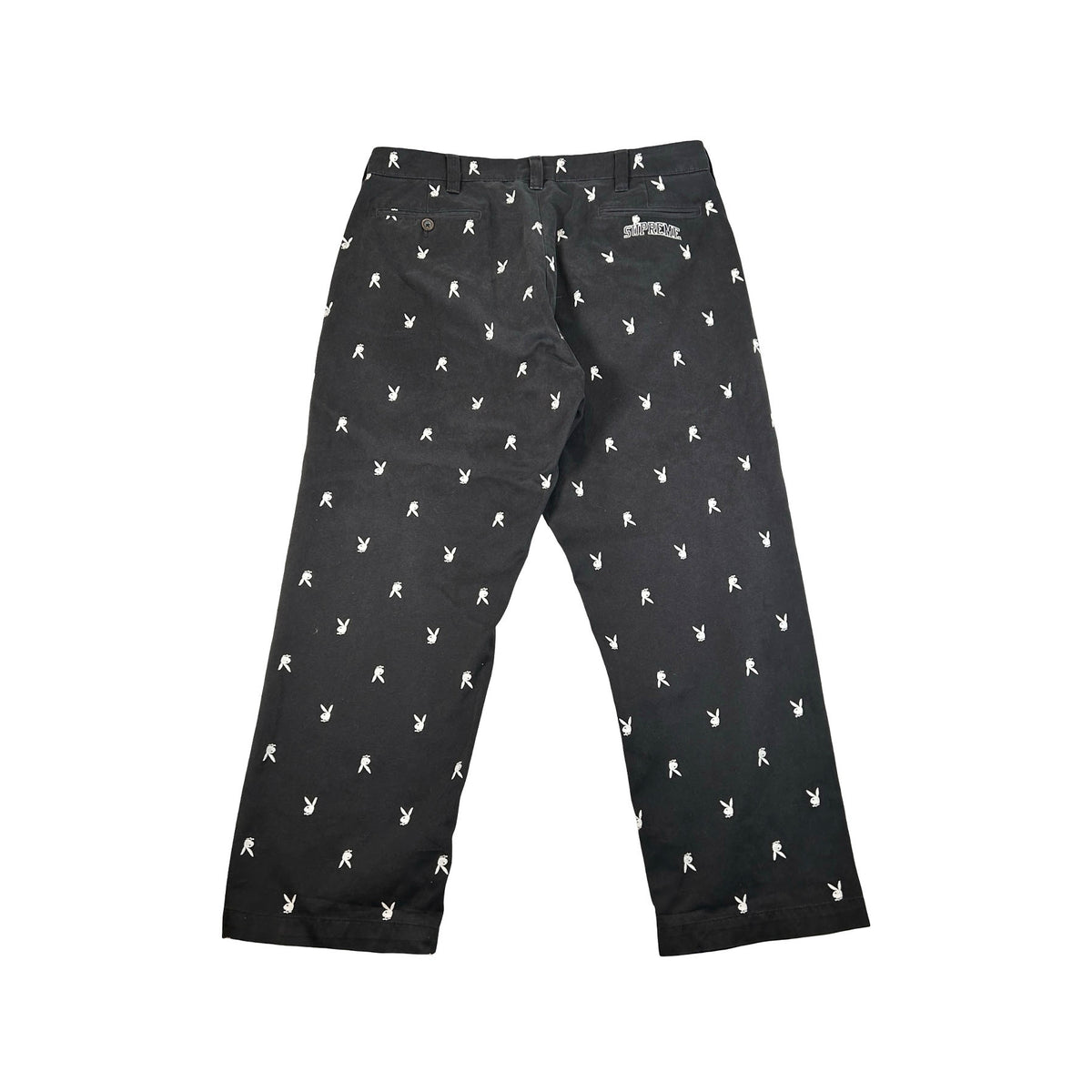 Supreme Chino Pant (SS26) Black Playboy [USED] - 34 (Used)