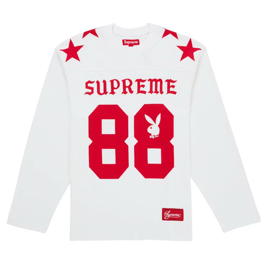 Supreme Playboy L/S Football Top White