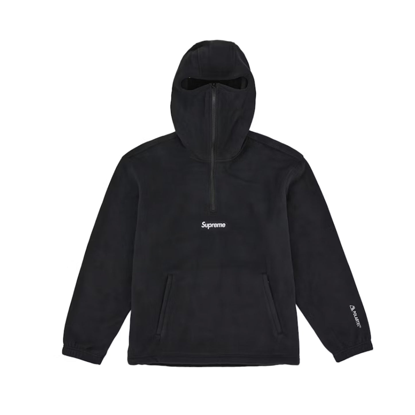 Supreme Polartec Face Mask Half Zip Hooded Sweatshirt Black [USED] - L (Used)