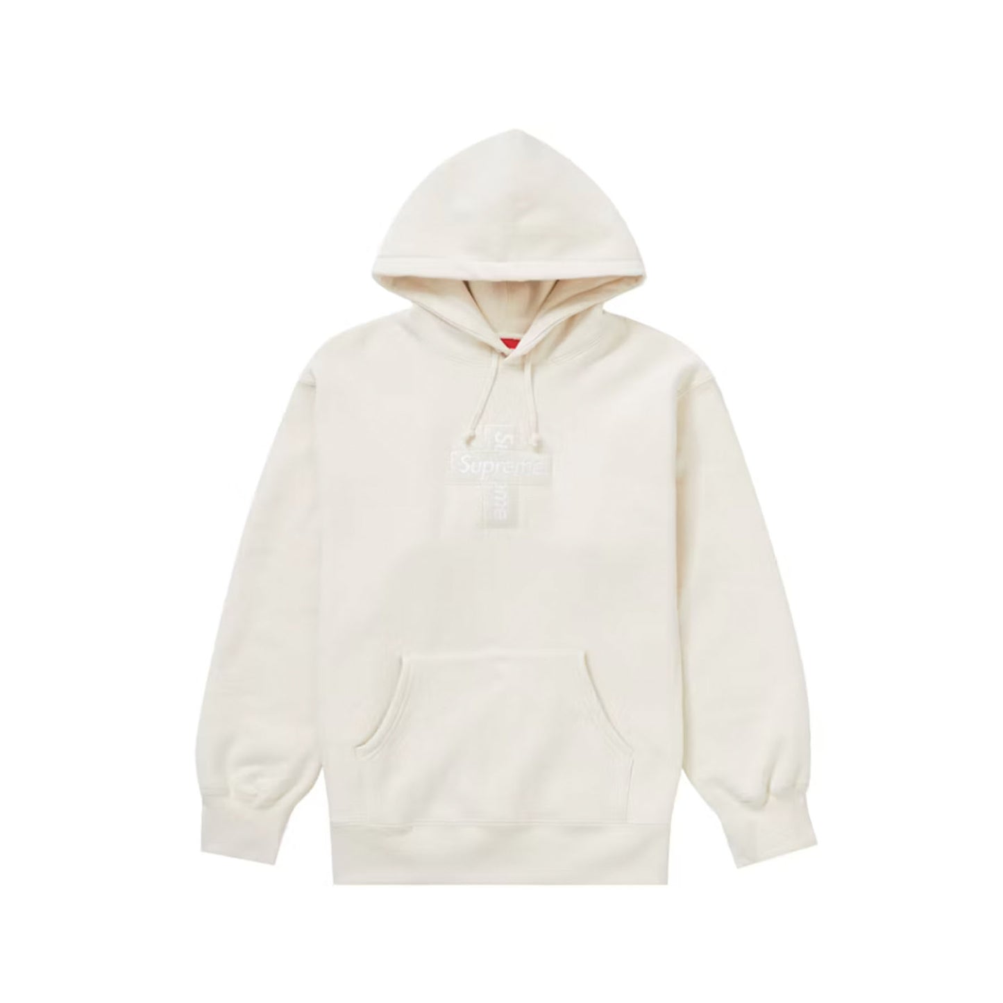 Supreme Cross Box Logo Hooded Sweatshirt Natural [USED] - L (Used)