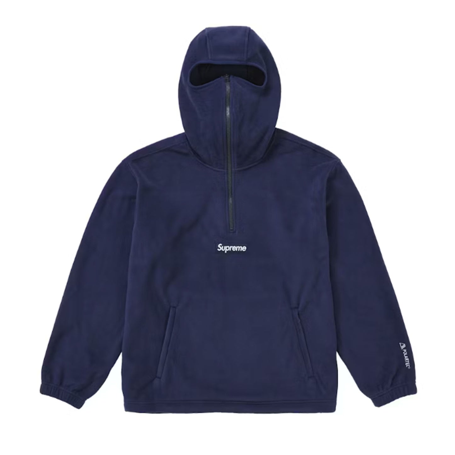 Supreme Polartec Face Mask Half Zip Hooded Sweatshirt Navy