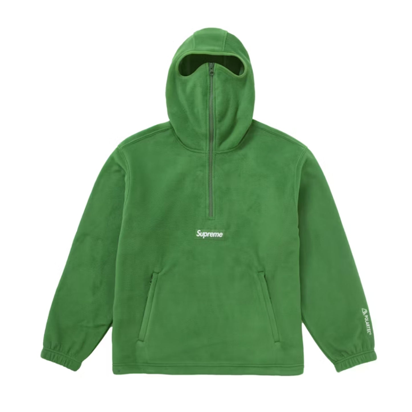 Supreme Polartec Facemask Half Zip Hooded Sweatshirt (FW24) Green [USED] - L (Used)
