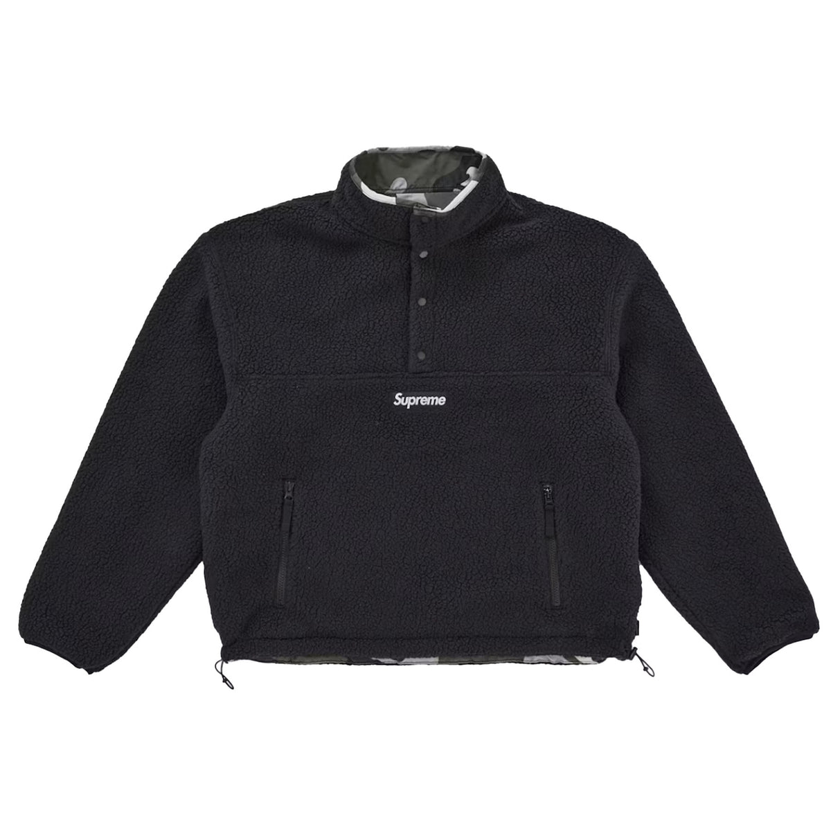 Supreme Polartec Shearling Reversible Pullover (FW25) Black