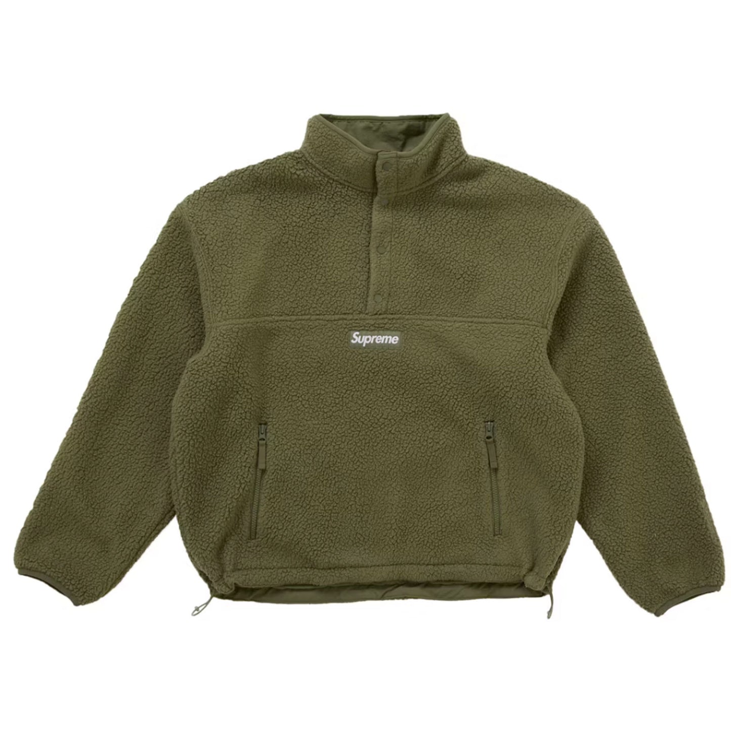 Supreme Polartec Shearling Reversible Pullover (FW25) Olive [USED] - L (Used)
