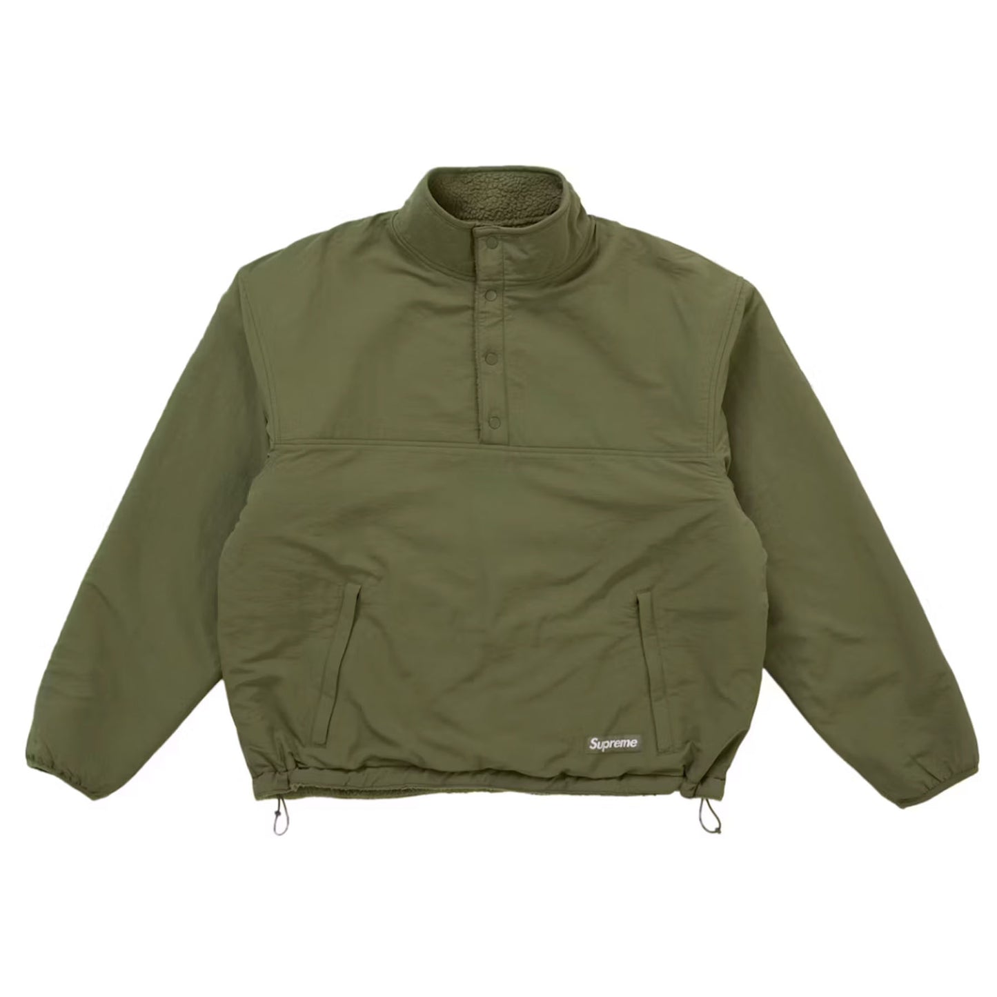 Supreme Polartec Shearling Reversible Pullover (FW25) Olive [USED] - L (Used)