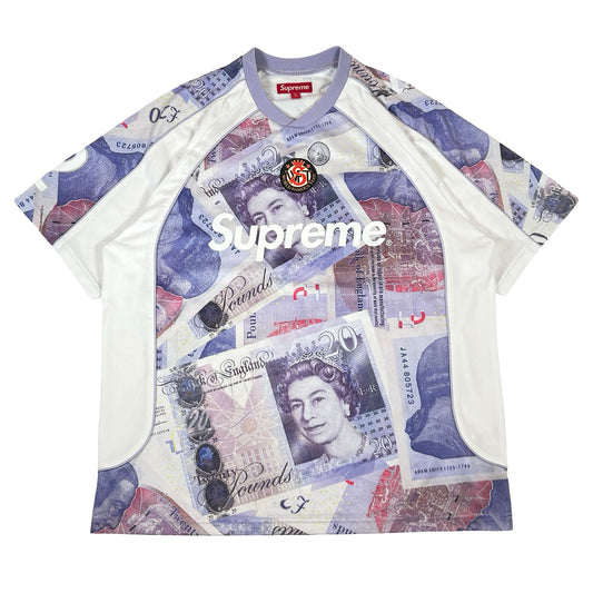 Supreme Pounds Soccer Jersey White [USED] - XL (Used)
