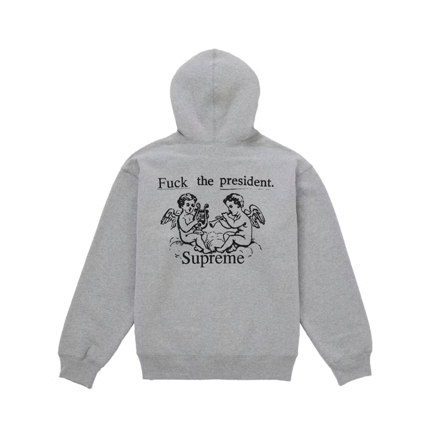 Supreme President Hooded Sweatshirt Heather Grey