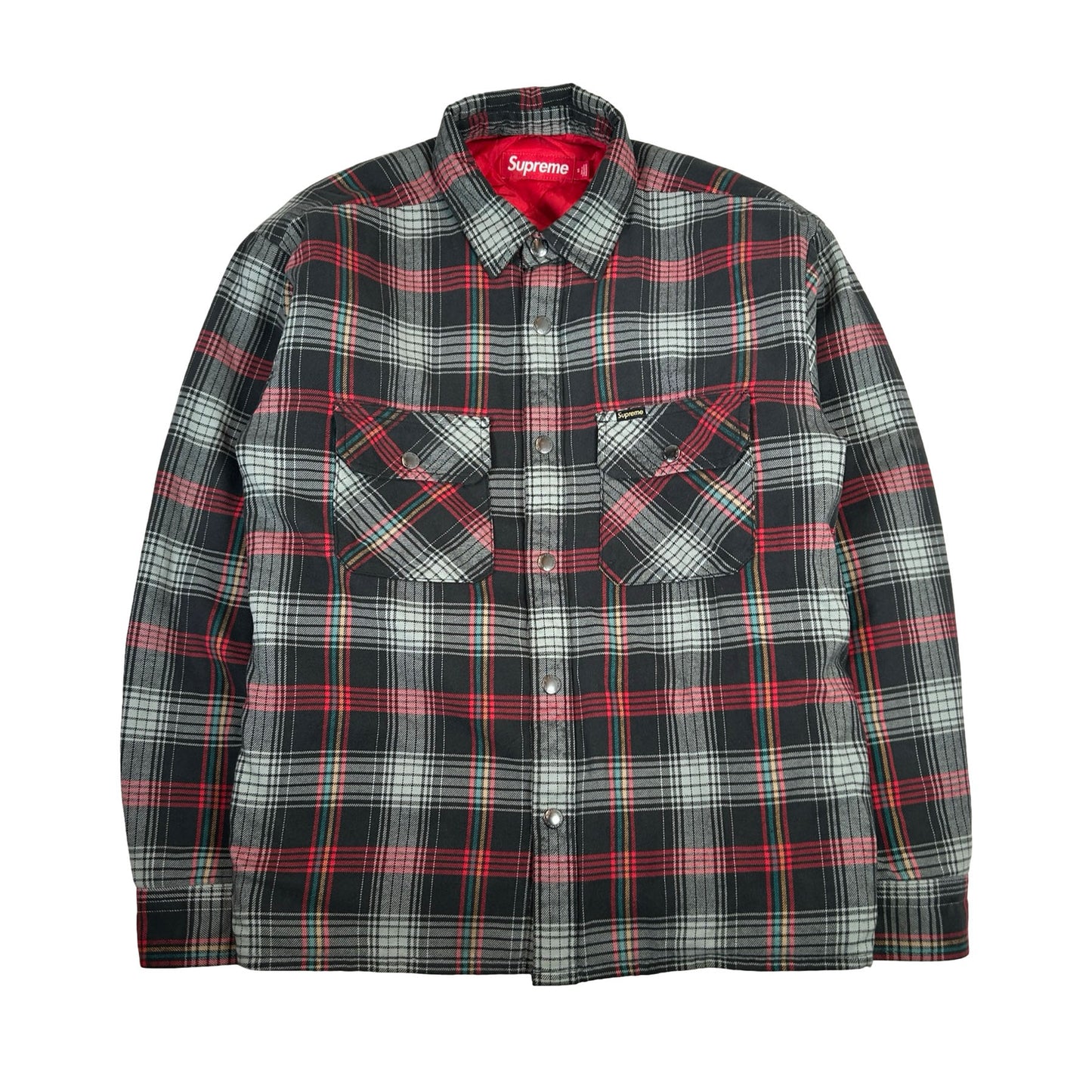 Supreme Quilted Lined Flannel Snap Shirt Black [USED] - S (Used)