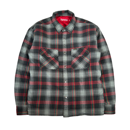 Supreme Quilted Lined Flannel Snap Shirt Black [USED] - S (Used)