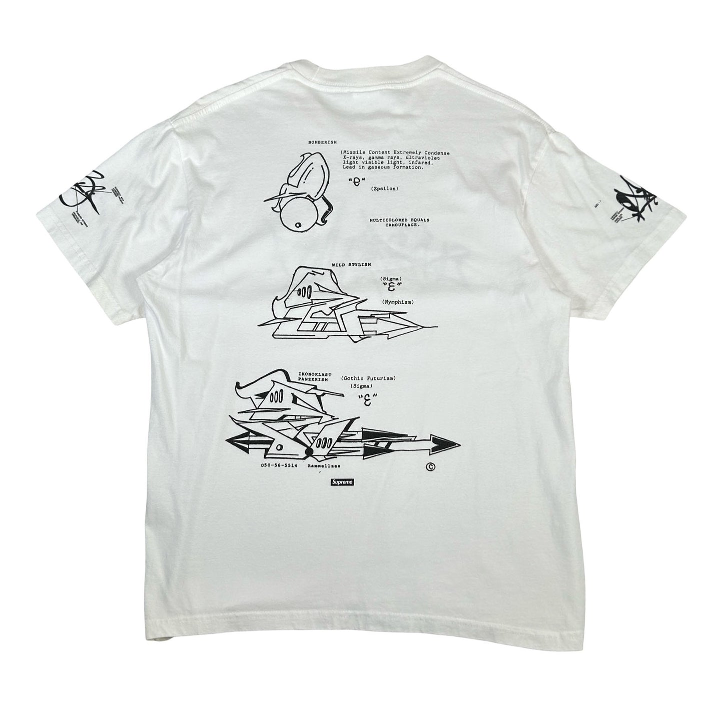 Supreme Rammellzee Tag Tee White [USED] - M (Used)