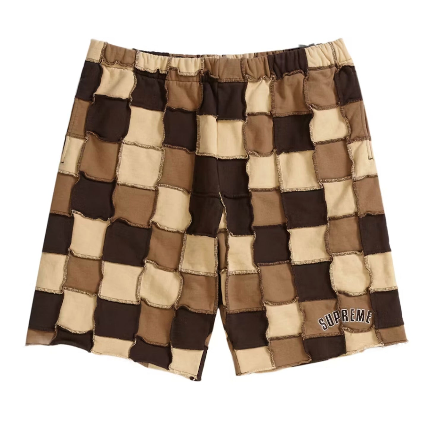 Supreme Reverse Patchwork Sweatshort Brown [USED] - S (Used)