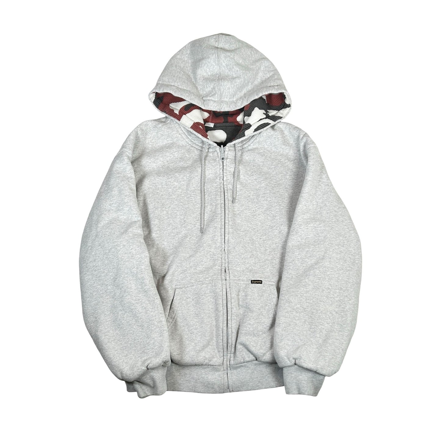 Supreme Reversible Work Zip Up Hooded Sweatshirt Ash Grey [USED] - M (Used)