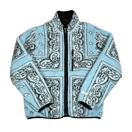Supreme Reversible Bandana Fleece Jacket Light Blue [USED] - M (Used)