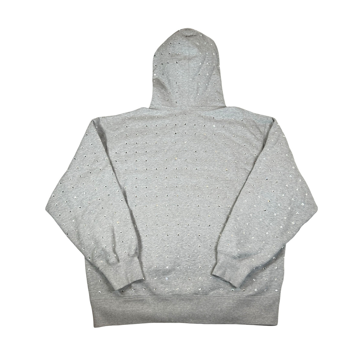 Supreme Rhinestone Hooded Sweatshirt Heather Grey [USED] - L (Used)