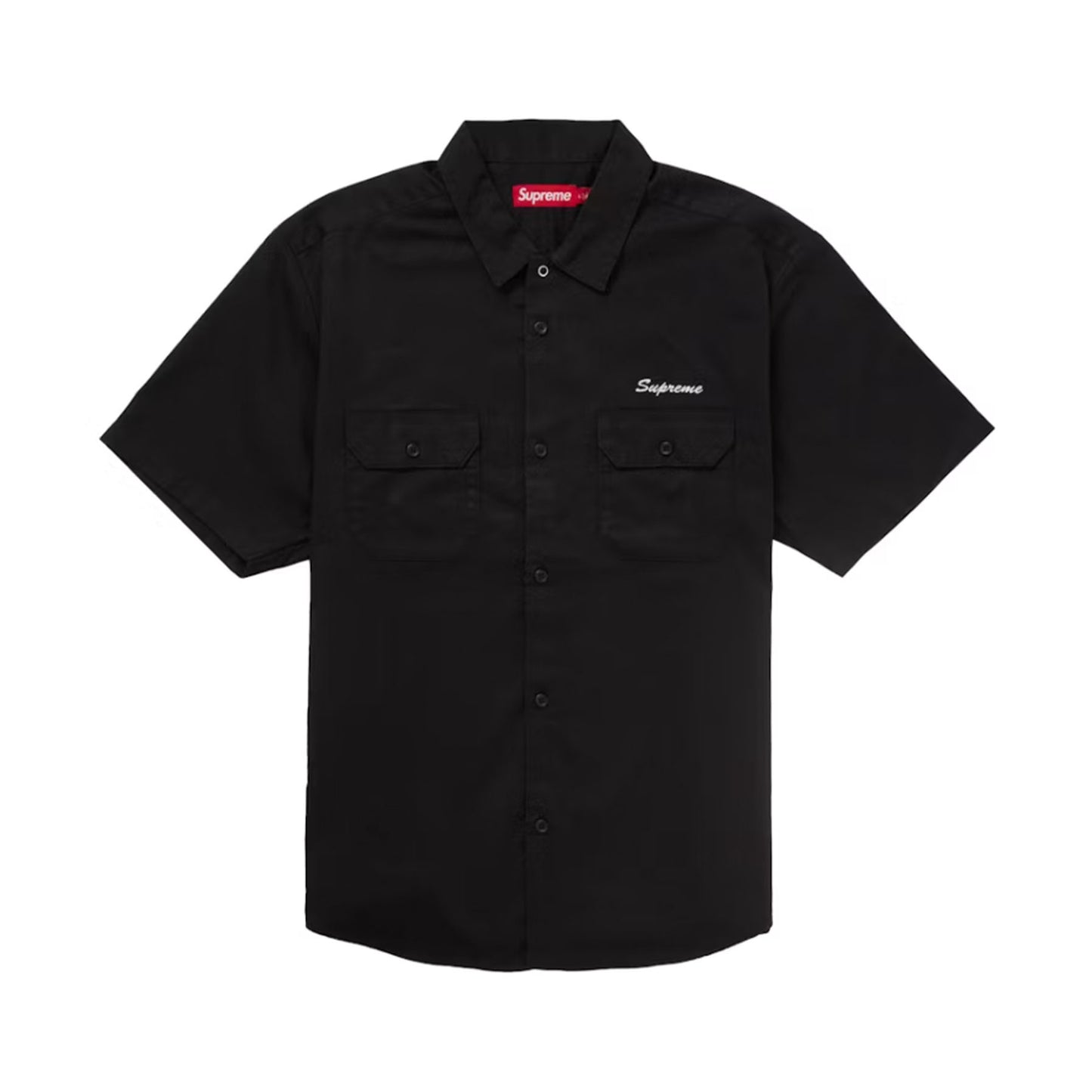 Supreme Rhinestone Pin Up S/S Work Shirt Black [USED] - S (Used)