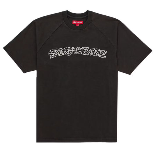 Supreme Rhinestone Raglan S/S Top Black [USED] - XXL (Used)