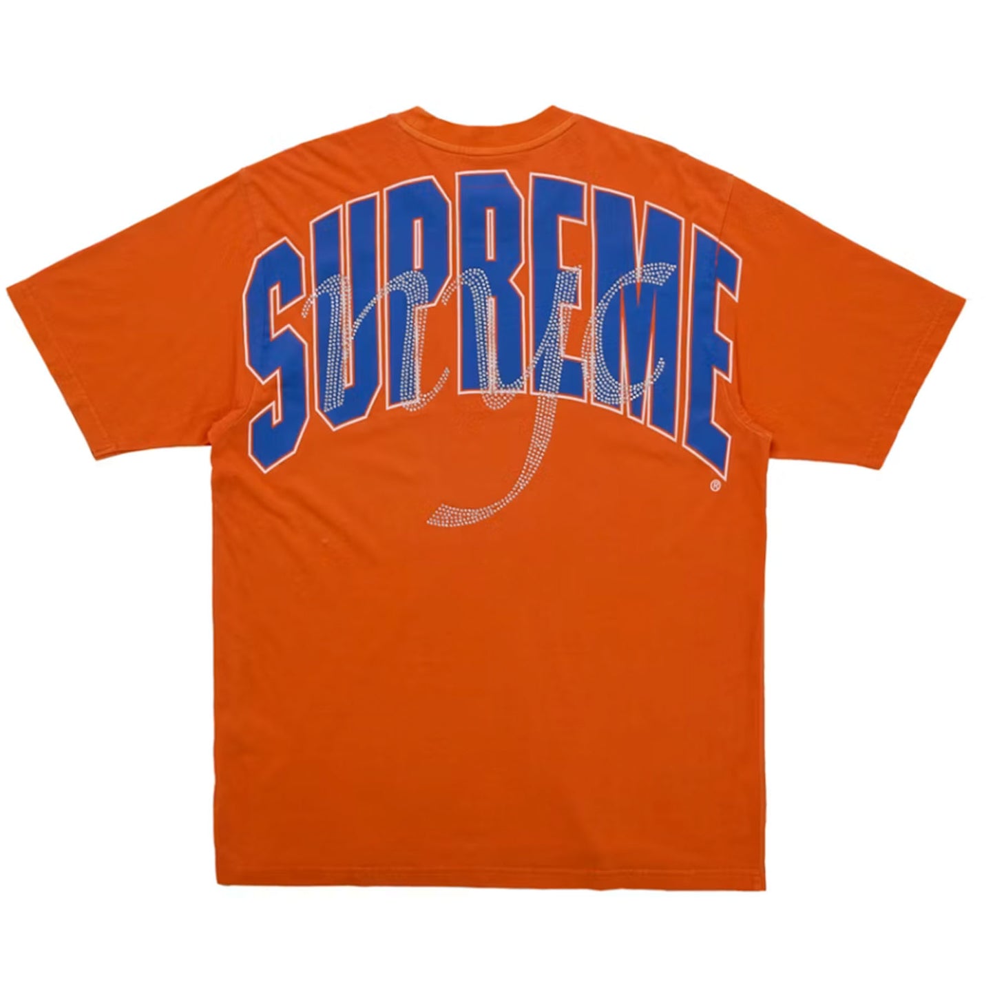 Supreme Rhinestone Script S/S Top Orange