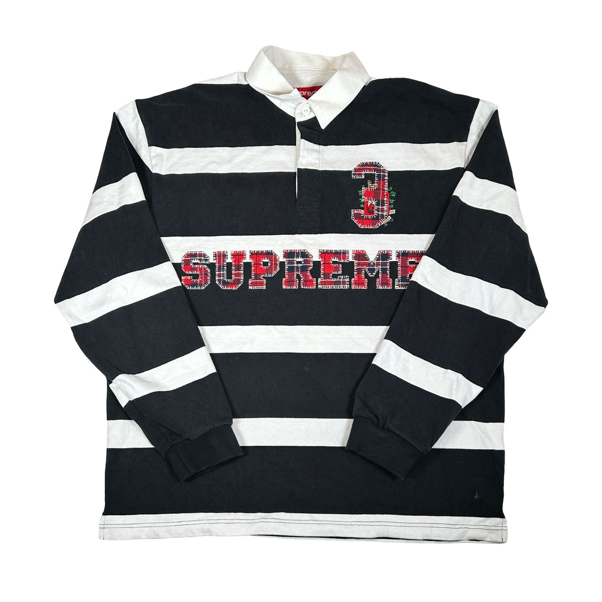 Supreme Stripe Rugby (FW25) Black [USED] - L (Used)