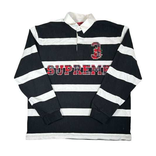 Supreme Stripe Rugby (FW25) Black [USED] - L (Used)