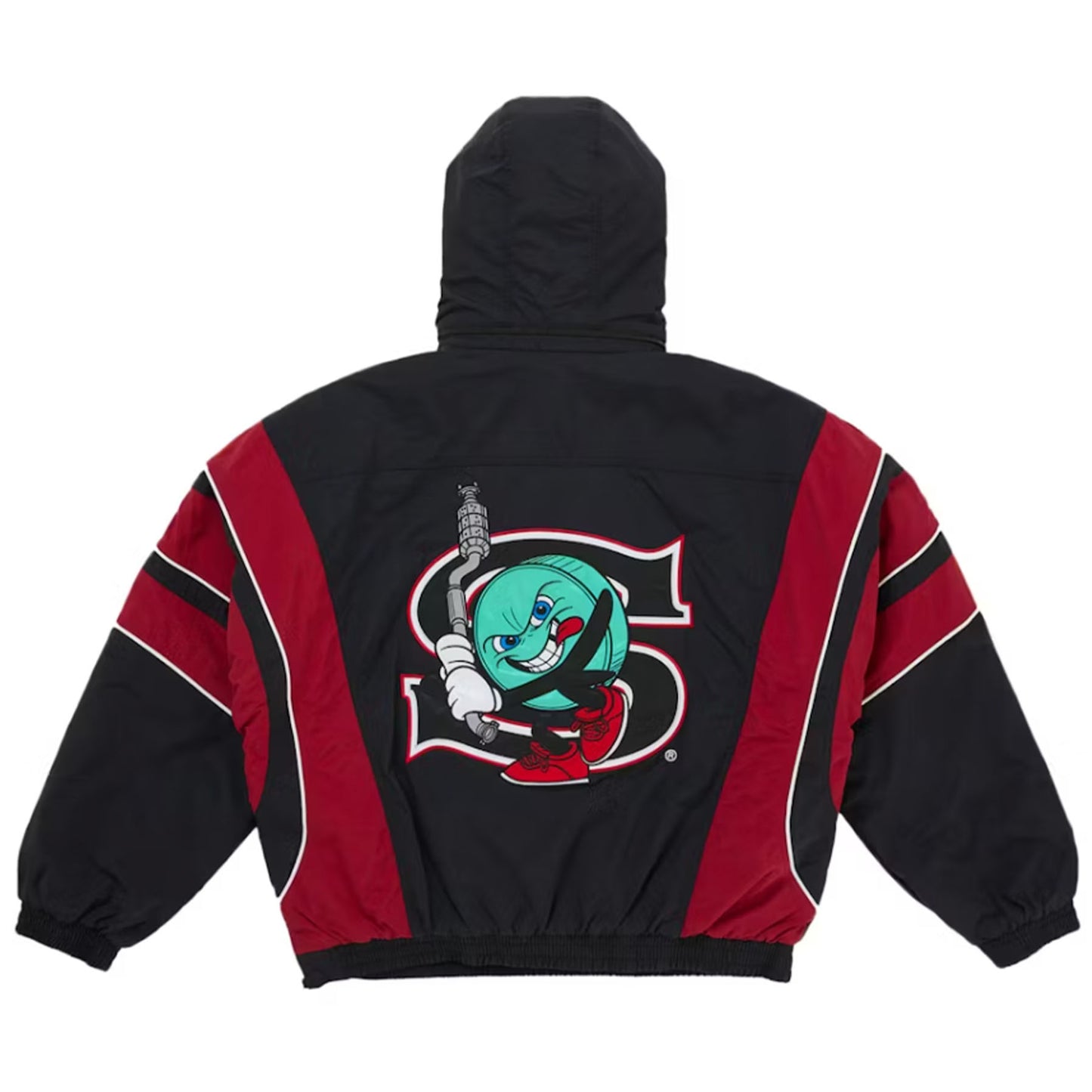 Supreme SALEM Half Zip Stadium Jacket Black [USED] - L (Used)
