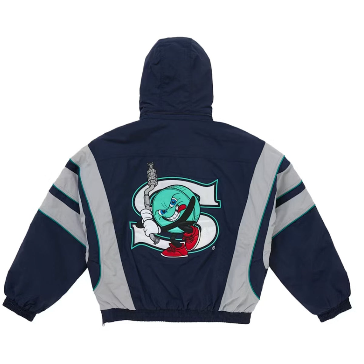 Supreme SALEM Half Zip Stadium Jacket Navy