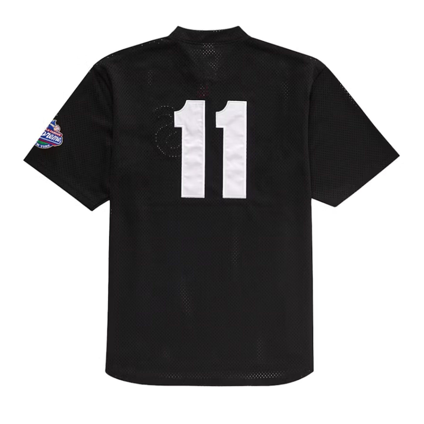 Supreme S Logo Baseball Henley Black [USED] - XXL (Used)