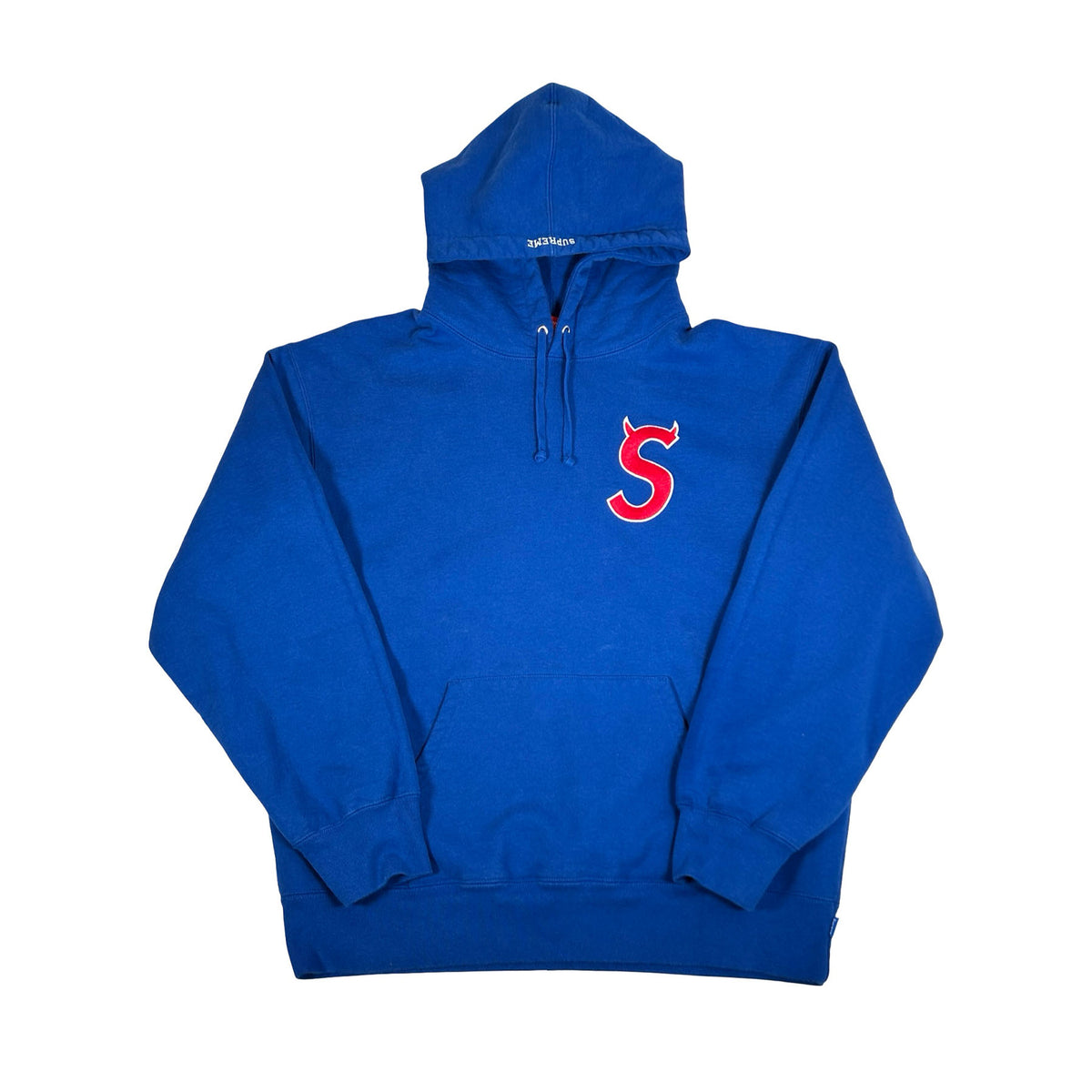 Supreme S Logo Hooded Sweatshirt (FW22) Royal [USED] - L (Used)