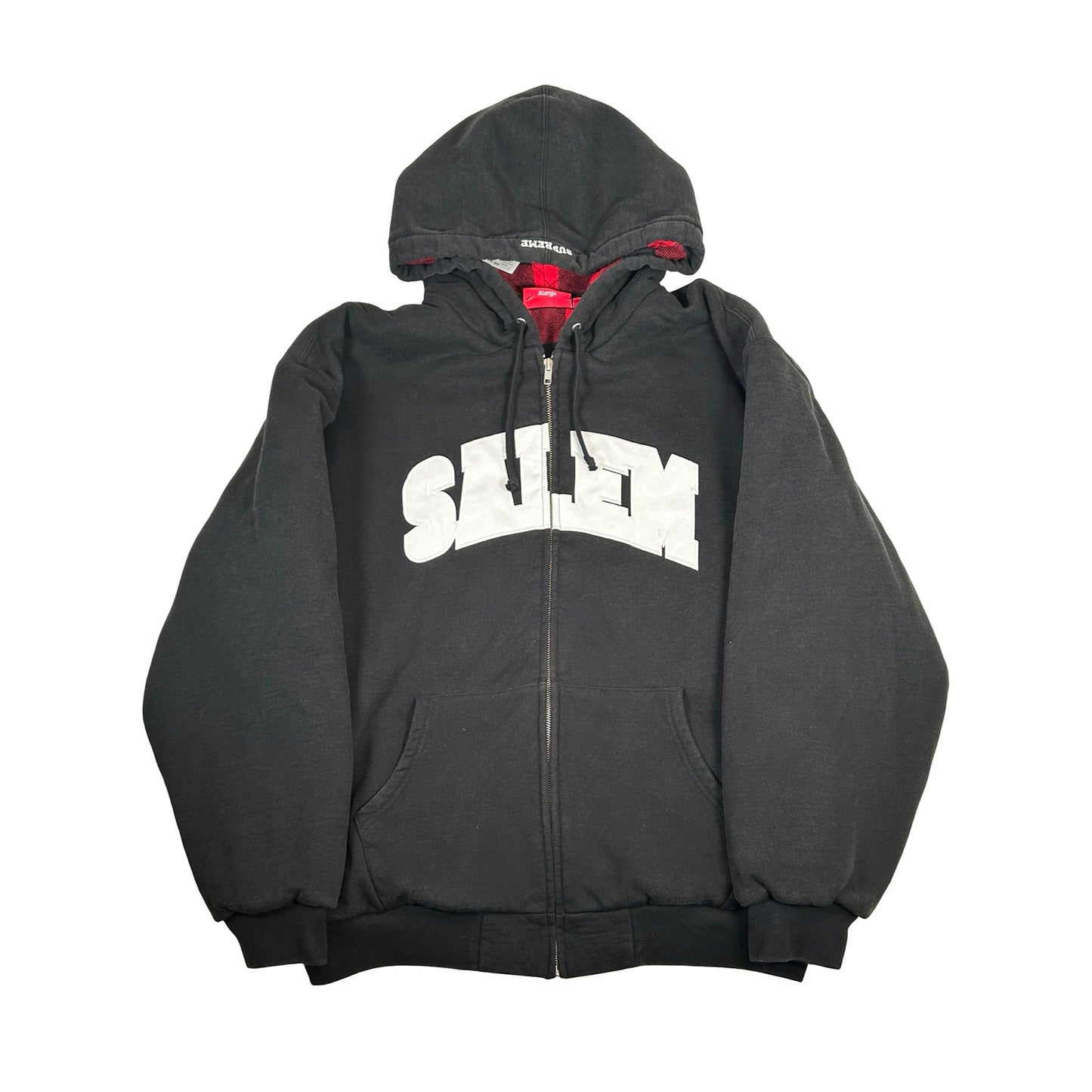Supreme SALEM Zip Up Hooded Sweatshirt Black [USED] - XL (Used)